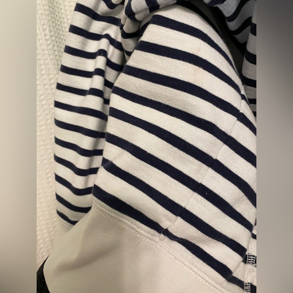 American Eagle Outfitters Navy and White Striped Hoodie - Picture 9 of 10